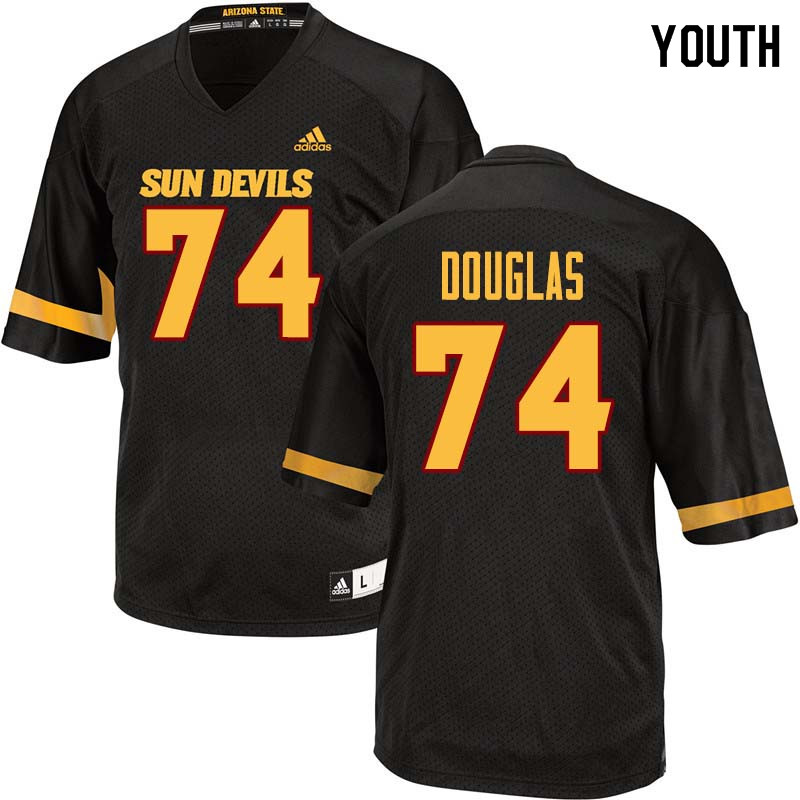Youth #74 Jamil Douglas Arizona State Sun Devils College Football Jerseys Sale-Black
